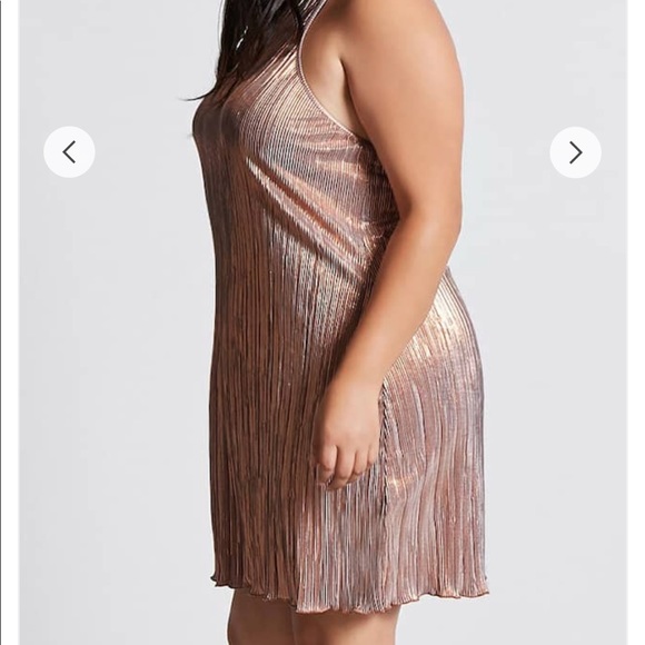 ❣️RESERVED❣️🆕Metallic #Pleated Cami #Dress NWT 🌟 - Picture 3 of 8